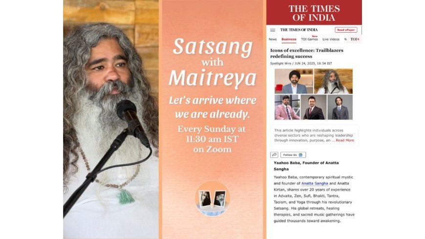 Maitreya Named “Icon Of Excellence” By Times Of India – A Spiritual Mystic For The Modern Era