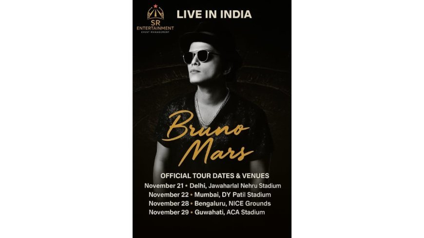 Bruno Mars India Tour 2025 Is Official: Tickets Live Now, SR Entertainment Confirms Authenticity