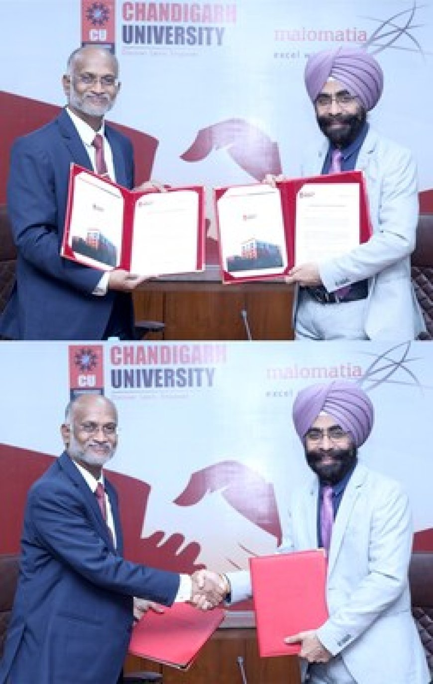 Chandigarh University Becomes 1st University in North India to sign MoU with Malomatia Technology Services