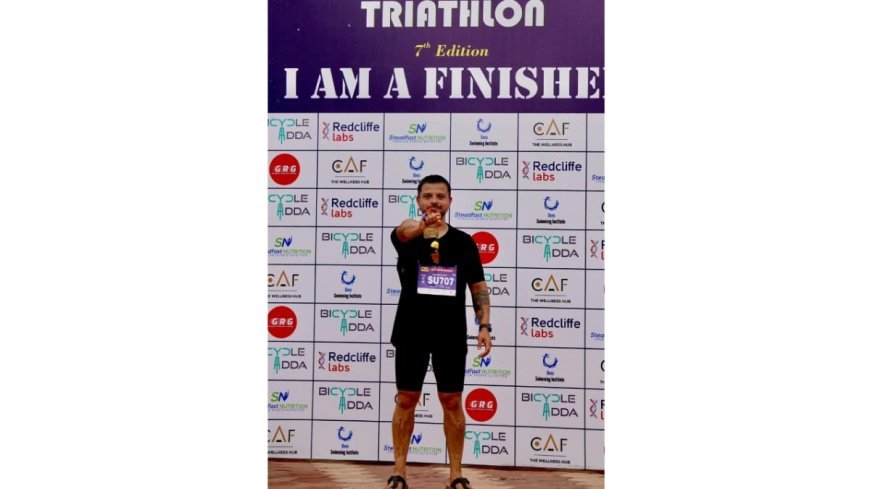 Rishikesh-based athlete Niraj Borah secured podium finish at HR 26 Triathlon in Gurugram