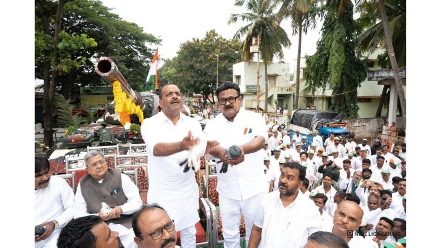 Historic T-55 “Shivashakti” Tank Installed in Ranebennur: A Symbol of Karnataka’s Military Pride