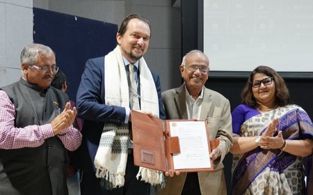 IAFS President visits NFSU, appoints Dr. J.M. Vyas ‘Global Forensic Ambassador’