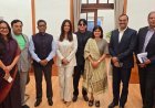 Chief Secretary of Bihar Pratyaya Amrit meets a delegation led by Neetu Chandra for a Green Film City in Bihar
