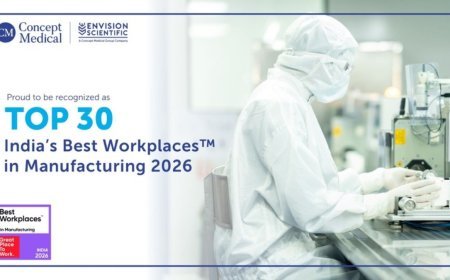 CONCEPT MEDICAL GROUP RECOGNIZED AMONG INDIA’S TOP 30 MID-SIZE BEST WORKPLACES IN MANUFACTURING 2026