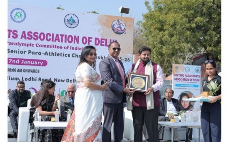 Grand Delhi State Para Athletics Championship Held in Memory of Kumari Mamta Devi; VKDL NPA Advisory Chairman Advocate Vinay Kumar Dubey Honored